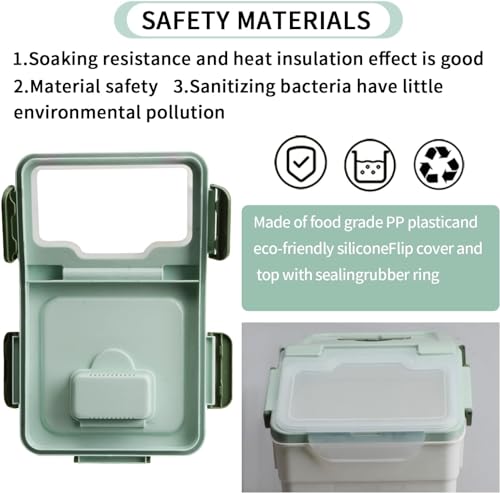 25LB Large Flour Storage Container Bin ,2 Pack Airtight Plastic with Wheels Seal Locking Lid Dispenser Organizer Storage Bin with Measuring Cup & Scoop for Flour, Rice, Grain 50LBS Total - color: Green 25LB，2Pcs