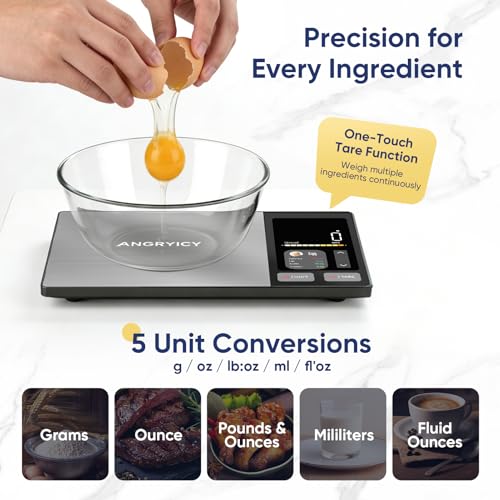 Smart Food Scale with Nutritional Calculator, Free APP with 24 Nutrients | Supports Tracking Calories, Macro - Stainless Steel Digital Food Scale for Meal Prep Weight Loss, Grams/Ounces, 11lb Capacity
