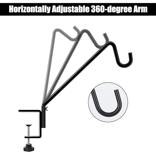 2 Pack 14 Inch Deck Hook, Deck Bird Feeder Hanger, Applicable Deck Thickness 1 Inch-3 Inch - size: 14 Inch