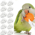 12 Pack Bird Skewers, Bird Kabob Fruit Vegetable Holder for Parrots Conure Cockatiels, Metal Bird Cage Feeder Clips with Hooks, Foraging Toys Supplies - color: white 12pcs