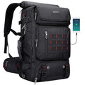 WITZMAN Carry on Travel Backpack for Men Airline Approved Fits 16" Laptop | Nylon 3 in 1 Luggage Duffle Bag with USB Charging Port, Shoe Compartment, For Weekend Getaway, Overnight Trip, B682 Black - color: 01.black