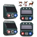 4 Packs Solar Nocturnal Animal Repeller,Ultrasonic Coyote Deterrent Outdoor for Yard Farm,Predator Lights with Red&Blue for Bird,Effective Deer Repellent Outdoor for Chicken Coop
