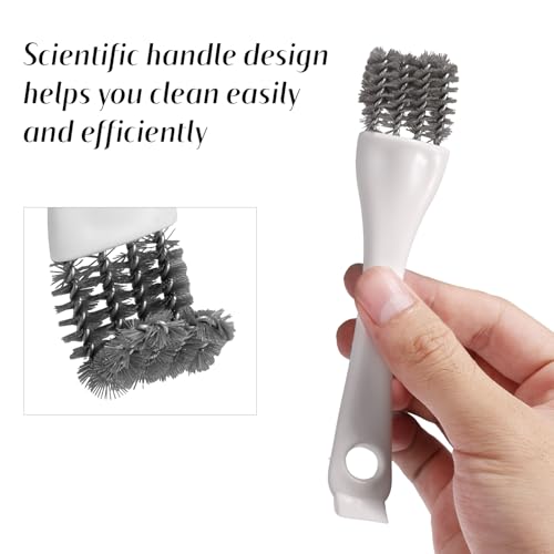 3pcs Bird Cage Brush Cleaner, Stainless Steel Bird Cleaning Brush Durable Droppings Removal Tool for Pet Parrot Fowl Cage Cleaning Accessory