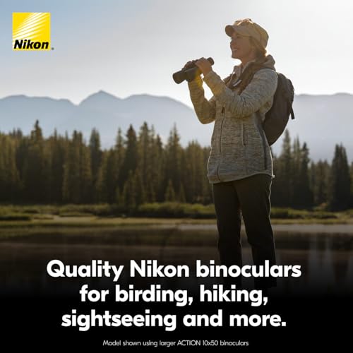 Nikon Action 8x42 Binocular | Multilayer-Coated Nikon Optics, Bright, Wide View, 8X Power, Turn-and-Slide Adjustable eyecups and Tripod-Ready Porro-Prism Design | Turn-and-Slide Adjustable eyecups, multilayer-Coated Nikon Optics, wide View, 8X Power, trip