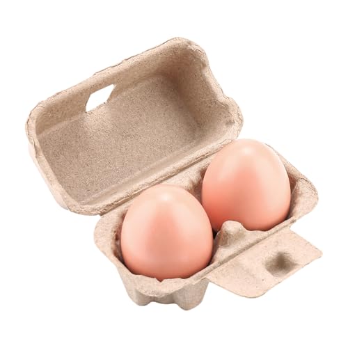 Egg Cartons 2 Count Cheap Bulk 30 Pack, Paper Pulp Egg Carton 2 Cell | Vintage Egg Cartons Containers Easter Style, 1/6 Dozen Sturdy Natural Kraft Holder Box for Storage Fresh Chicken Huevo