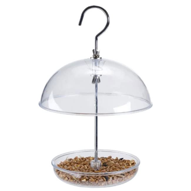 Clear Domed Platform Bird Feeders, Pack of 2