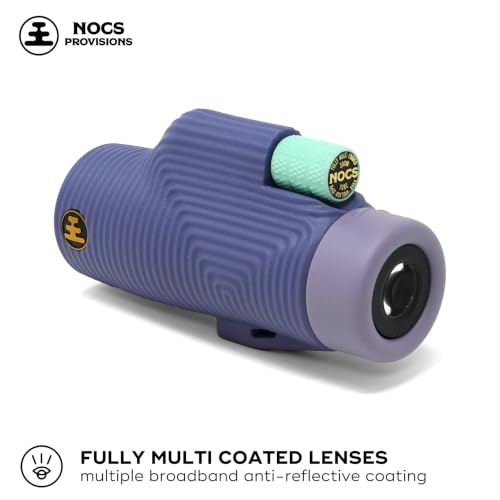 Nocs Provisions Zoom Tube 8x32 Monocular, Bird Watching & Backpacking | 8X Magnification Telescope, Bak4 Prism, Wide Field of View for Wildlife Viewing - color: Frost Purple