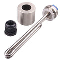 DERNORD 1.5" Inch (OD50.5mm) Tri-clamp Foldback Heating Element Stainless Steel Immersion Water Heater (120V 1650W) - size: 120V 1650w