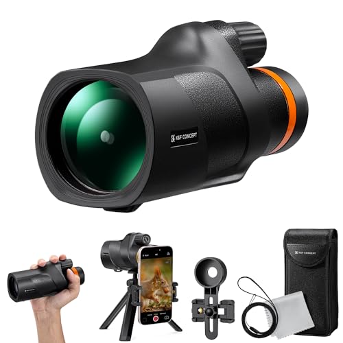 K&F Concept® 12X50 Monocular Telescope - size: High Power Monocular with Phone Holder & Tripod