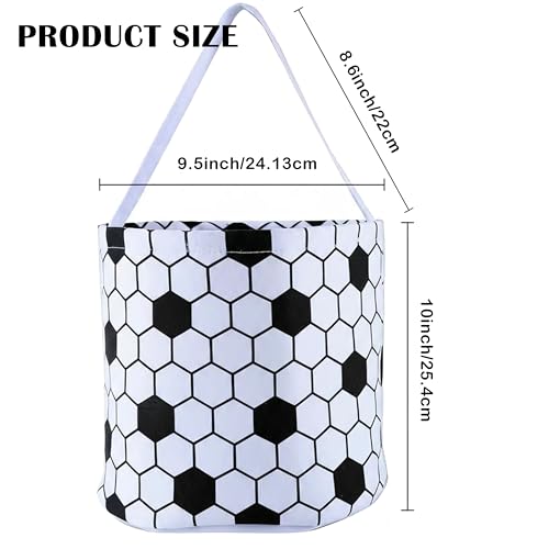 XinblueCo Baseball Basket Easter Baskets for Canvas Easter Egg Hunt Baskets - color: Soccer Basket5
