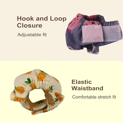 2 Pack Reusable Squirrel Diapers for Pet Squirrels, Adjustable Elastic Waist, Indoor Use, Measure Before Purchase - size: S