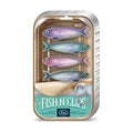 Genuine Fred FISH 'N CLIPS Sardine Bag Clips, Set of 4 Food Storage Clips, Iridescent Finish, Double-Sided, Durable Plastic and Stainless Steel Springs, Fun Kitchen Accessories and Great Gift - style: SARDINES