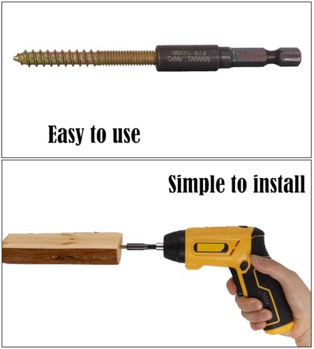 17 Sets Bird Perch Screws with Socket, Bird Perch Hardware for Cage Platform Mounting, DIY Cages (Double-Ended Screws)