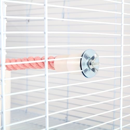 3pcs Gradient Bendable Bird Rope Perch Stands Flexible Bird Cage Climbing Rope Toys Accessories of 26mm Screw for Cockatiels Lovebird Parakeet Budgies Sugar Gliders Hemp Swing (14"+31.5") - size: 2 Short + 1 Long