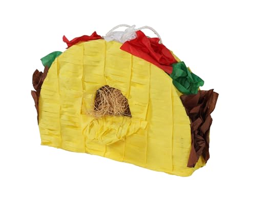 Penn-Plax Taco Pinata with Natural Nesting Material – Safe for Medium and Large Birds – Colorful & Fun Addition to Any Cage