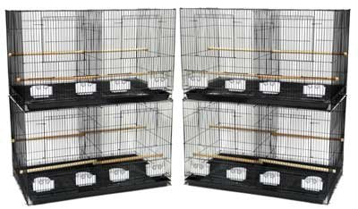 Brand New Lot of Four Bird Breeding Cage 30x18x18 Divider-BLACK
