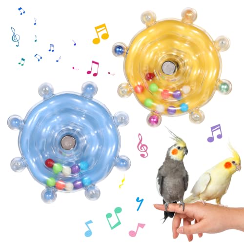 Bird Toys for Parakeets Fun Parakeet Toys | 2 Pcs Bird Interactive Educational Toy Conure Toy Birds Cage Accessories for Cockatiel Lovebird Quaker Parrot Conures