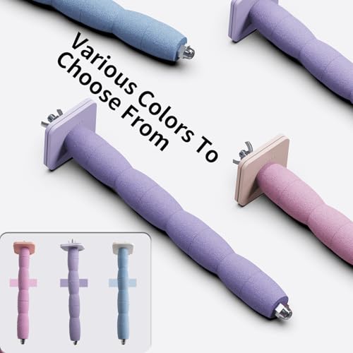 Parrot Perch Birds Nail File Perch Abrasive Surface Ceramic Paw Grinding Stick – Bird Nail File – for Parrots, Budgies, Parakeets, and Cockatiels Bird Cage Accessory (Purple, 7.8Inch) - color: Purple