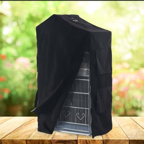 Gralara Bird Cage Cover Birdcage Cover, Washable Protection Blackout Cover Waterproof for Parakeets Lovebirds Macaw, Square Cages Accessories, Style A - color: Style A