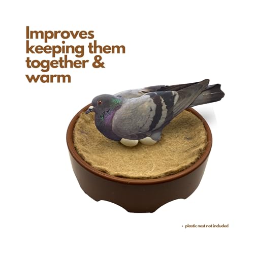 Jute Pigeon Nest Material Chicken Nest Box Liners Nesting Bird Nest Pigeon Breeding Accessories Pigeon Nest Pads Chicken Coop Bedding Nest Breeding Poultry Supplies Pad for bird eggs. (5 pack)