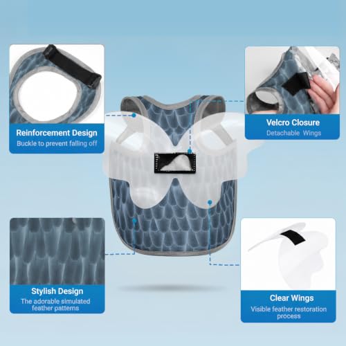 MYWSN Chicken Saddle with Wing Protector - Chicken Aprons for Hen | Polyester lightweight chicken apron prevents feather pecking & scratches; adjustable hidden straps stay secure