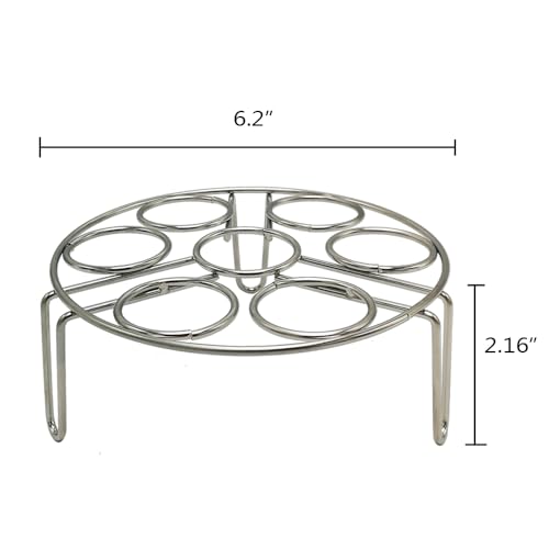 Egg Steamer Rack, Alamic Egg Rack Steamer Trivet Basket Stand for Instant Pot 3 Quart Accessories and Pressure Cooker 3 Qt Accessories, Stainless Steel - 1 Pack