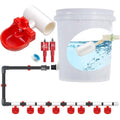 Dreyoo 8 Pack Automatic Chicken Waterer System Pipeline Complete Set | Including 1/2" PVC Tee Fittings, PVC Pipe, Chicken Water Cups, Float Valve Controlled Automatic Chicken Nipple Waterer Cups