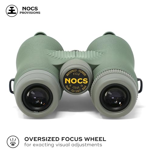 Nocs Provisions Field Issue Compact 10x42 Waterproof Binoculars, Shockproof | Fogproof,10X Magnification, Bak4 Prism, Multi-Coated Lens, Adults & Kids, Hunting, Bird Watching, Hiking & Wildlife Viewing - color: Sage Green, size: 10x42