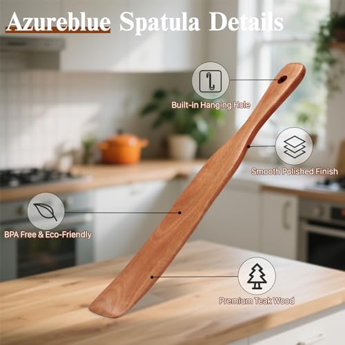 2Pcs Skinny Spurtle for Sourdough Starter, Sour Dough Tool, Wooden Spurtles | Reaching Bottom of Jars, Dough Whisk, Stirring, Mixing, Wood Spurtles, Kitchen Tools for Cookware, Gift for Sourdough Lovers - size: Skinny Spurtles