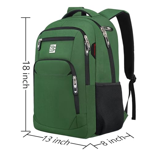 Laptop Backpack,Business Travel Anti Theft Slim College Backpack | Water Resistant Durable Computer Bag Gift for Women & Men Fits 15.6 Inch Laptop and Notebook - Green - color: Green, size: 15.6 Inch, style: Laptop