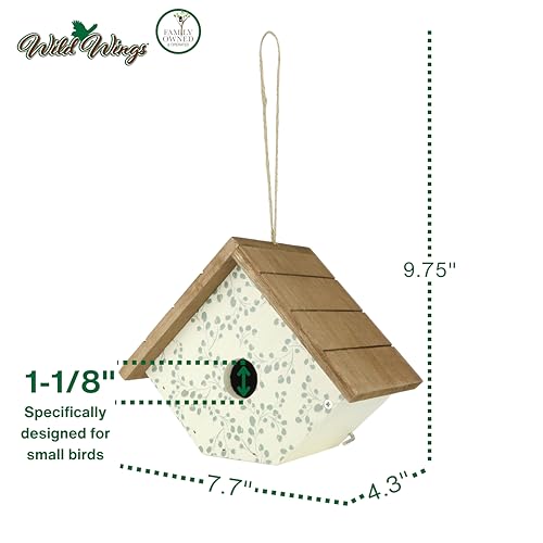 Wild Wings Decorative Wren House Ivy Perch, White - style: Ivy Perch