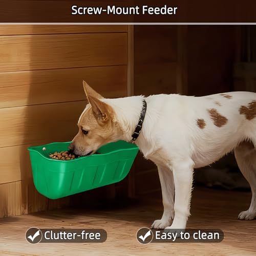 Chicken Feeder Waterer,Hanging Goat Feeders,Feed Trough 3.5 Quart 2 Pack,Hanging Fence Feed Trough for Poultry Livestock,Green - color: Green, size: 3.5 Quart (2 Pack)