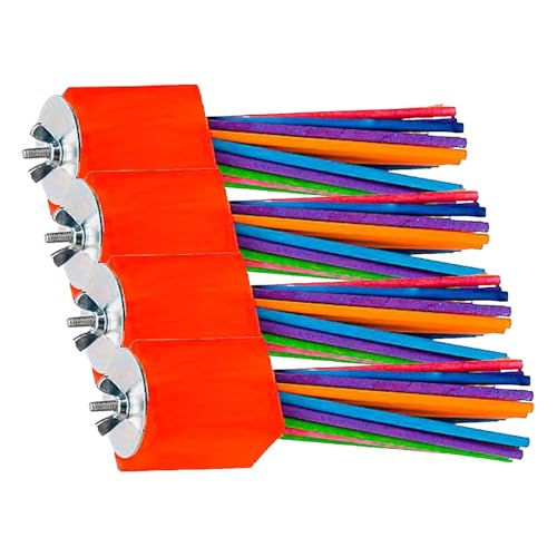 Super Bird Creations - SB301 Chewable Paper Party Bird Toy with Colorful Lollipop Sticks - Ringnecks Medium Conures Parrot - Chew Enthusiasts - Enriching Bird Toys for Medium to Large Birds - 4-Pack - size: Large (Pack of 4)