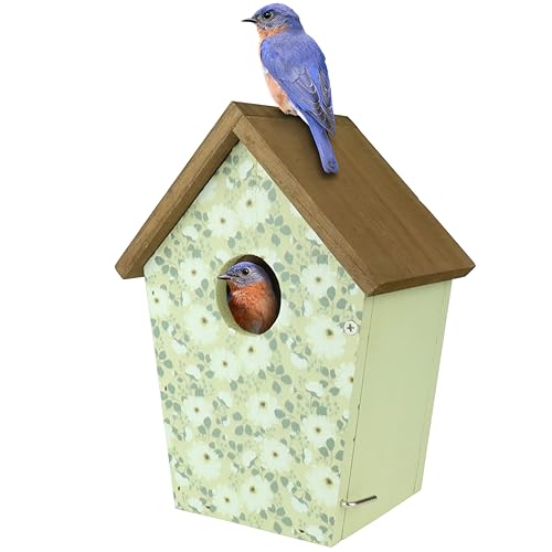 Wild Wings Decorative Bluebird House Olive Blossoms, Green - style: Olive Blossoms