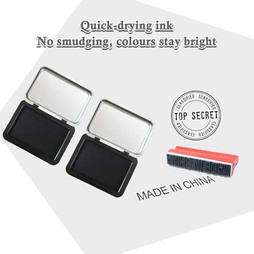 2 PCS Egg Date Marking Stamp Ink Pad, 2.95 x 2.16 inches, for Fresh Eggs (Black) - color: 2 Black
