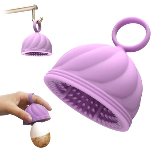 Egg Washer for Fresh Eggs - Upgraded 2.0 Silicone Egg Scrubber | Farm Fresh Egg & Vegetable Scrubber (Purple 1Pcs) - color: Purple 1pcs