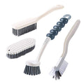 Dish Brush Set 4 Pack with Handle, Stiff Bristle Kitchen Scrub Brushes, Multi-Purpose Cleaning Brushes for Dishes, Pots, Sinks, Bottles, Grout Lines & Bathroom Surfaces