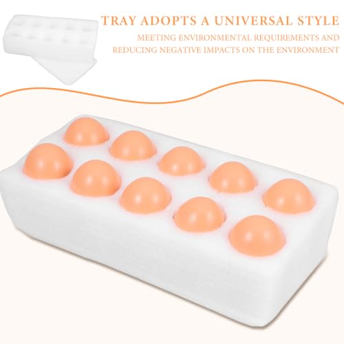 PRETYZOOM Egg Storage Holder Foam Pad Carton Organizer Shockproof Tray for Bulk Egg Packaging Refrigerator Storage 9.84 X 4.33 X 2.12 inch - size: 25.00X11.00X5.40CM