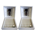 Farm Innovators 2450 Heated Digital Circulated Air Incubator with Automatic Egg Turner for Improved Egg Hatching of Up To 41 Eggs, White (2 Pack)