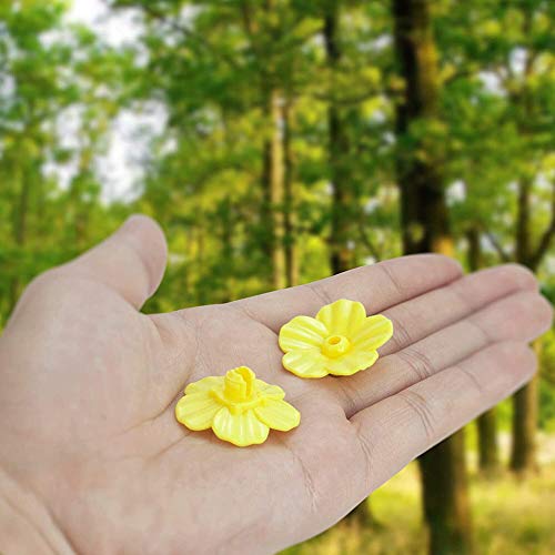 30 Pieces Hummingbird Feeders Replacement Flowers, Feeding Ports Replacement Bird Feeder Replacement Parts for Hummingbird Feeder Hanging Feeder - color: Yellow