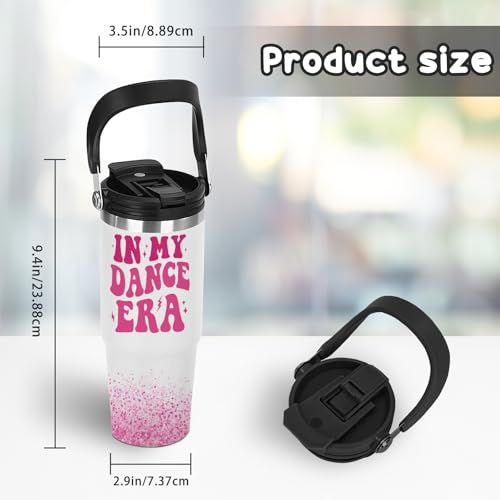Dance Gift for Girls - 30oz Dance Tumbler with Handle, Stainless Steel Insulated Cup for Dancers, Teachers & Teams, Leakproof Water Bottle for Ballet & Hip Hop, Thoughtful Birthday & Christmas Gift - color: Dance1