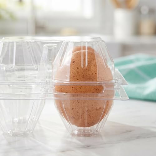DOITOOL 30 Pcs Clear Egg Carrier Portable Egg Storage Box for 4 Eggs Transparent Tray Packaging Box for Refrigerator Cabinet Camping Picnic Travel