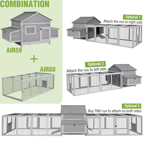 Chicken Coop Run Extension Large Hen House for Chickens,Ducks,Rabbits
