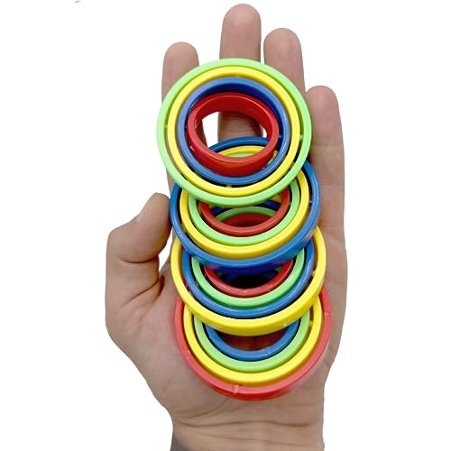 by M&M 2082 Pk4 Foot Gyro - Interactive Plastic Bird Foot Toys, Turning Twisting Fun, Bright Bird Pleasing Colors, Small Pets Cockatiel Budgie Conure