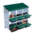 Chicken Nesting Box,6 Compartment Roll Away Nesting Box for Laying Eggs,Wall Mount Chicken Nesting Boxes,Easy Egg Collection,Cleanable Pull Out Hen Roosting Boxes 6 Hole,Green - color: green, size: 6 holes