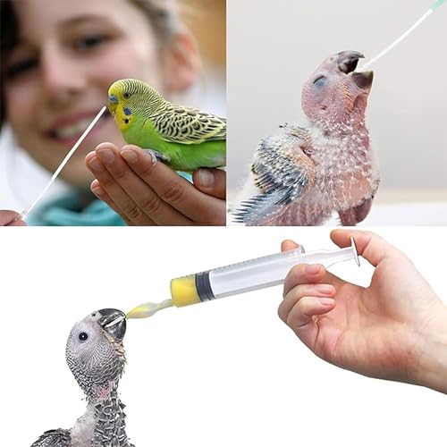 8 pcs Bird Feeding Syringe Set,Small Bird Pet Parrot Feeder Tubes | Measuring Cup,for Reusable,Milk Water,Liquid Food,Suitable for Parakeets,Cockatiels,Amazon Grey Parrots,Cockatoos,Macaws - color: #2