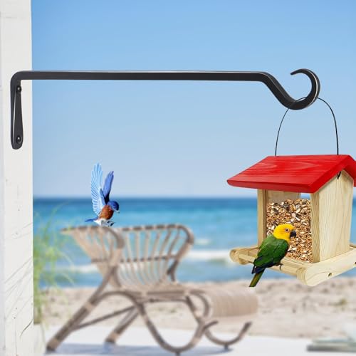 16inch 4 Pack Plant Hanger, Sturdy Hanging Plant Hangers Outdoor, Bird Feeder Hanger for Bird, Plant Hangers for Planters, Lanterns, Wind Chimes Indoor Outdoor, Upgrade Black - size: 16in-4-Black