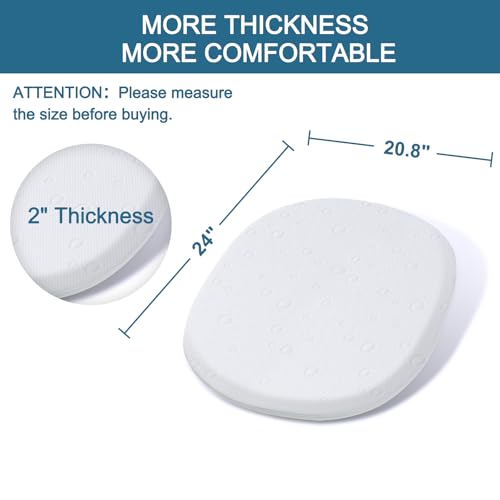 Baby Bassinet Mattress, 24" x 20.8" x 2" Dual Sided Gel Memory Foam Mattress with Breathable Removable Soft Cover Fit for Graco Pack n Play Dome LX Bassinet - size: Oval 24" x 20.8" x 2"