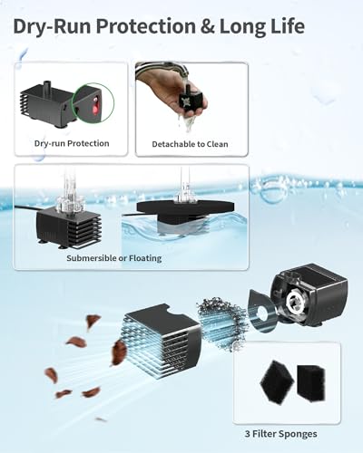 8W Solar Fountain Pump with 3200mAh Battery Backup & LED Lights, Solar Water Fountain Kit with 8 Nozzles & PVC Tubing for Bird Bath, Pond, Fish Tank, Backyard Decor P108DL - size: 8W Fountain with LED Light