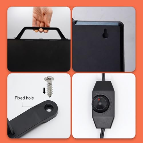 Thermostatic Chicken Coop Heater 160W Poultry Heating Panel 0-99℃ Adjustable Temperature Radi Heating Board Stainless Steel Heating Plate for Chicks Hens Poultry Pets